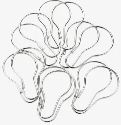 VARA Badeforhængsstænger|Badeforhæng|Badeforhængsringe 12 stk/pk