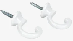 SIV Gardintilbehør|Bandeaux krog 2 stk/pk Hvid