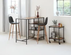 TRAPPEDAL Barstole Og Barborde|Barstole Og Barborde|Barbord 60x120 eg/sort