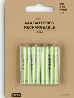 EIMILL Elpærer Og Batterier|Batterier genopladelig AAA 4 stk/pk