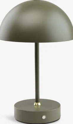 KENT Dekorativ Belysning|Batterilampe Ø16xH25cm grøn m/touch og timer Olivengrøn
