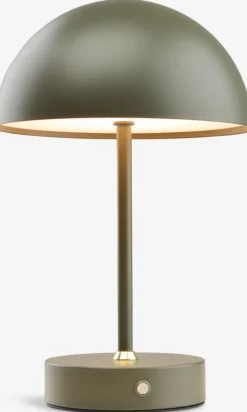 KENT Dekorativ Belysning|Batterilampe Ø16xH25cm grøn m/touch og timer Olivengrøn