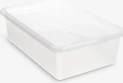 BASIC BOX Plastkasser|Bedroller 30L m/låg transparent