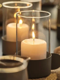 TORALF Lys Og Servietter|Lys Og Servietter|Bloklys Ø7xH10cm hvid