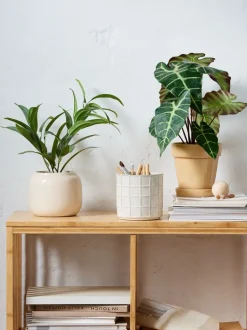 MATSSON Blomsterpotter|Blomsterpotte Ø14xH13cm råhvid