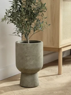 SOLVI Blomsterpotter|Blomsterpotte Ø25xH40cm grøn