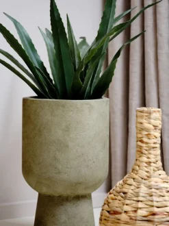 SOLVI Blomsterpotter|Blomsterpotte Ø25xH40cm grøn