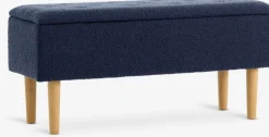 BADSTED Bænke|Entrebænke|Bænk m/opbevaring t stof Mørkeblå