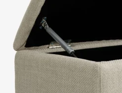 BADSTED Bænke|Entrebænke|Bænk m/opbevaringsplads stof/egefarve Beige