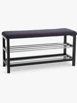 EGESKOV Bænke|Entrebænke|Bænk m/skohylder stål/ Sort