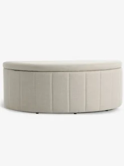 KAPPEL Bænke|Entrebænke|Bænk m/opbevaring lyst sandfarvet stof