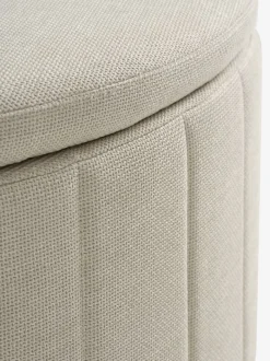 KAPPEL Bænke|Entrebænke|Bænk m/opbevaring lyst sandfarvet stof