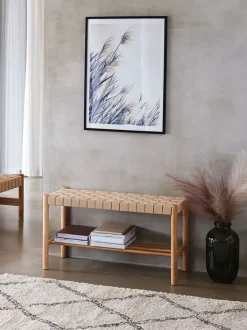 VADEHAVET Bænke|Entrebænke|Bænk med hylde eg/natur