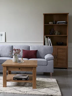 MANDERUP Reoler Og Rumdelere|Reoler Og Rumdelere|Bogreol 2 låger 3+1 hylder vild eg farve