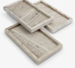 VALDEMAR Dekorativt Tilbehør|Dekorationsbakke B31xL18cm marmor