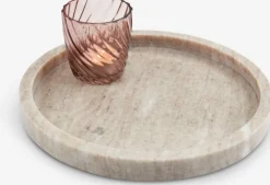 VALDEMAR Dekorativt Tilbehør|Dekorationsbakke Ø25cm marmor