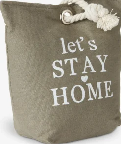 EIGIL Husholdningsartikler|Dørstopper 20x10x20cm kanvas grå