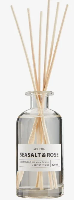 MOHEDA Badeværelsesopbevaring|Duftpinde|Duftpinde seasalt & rose 120ml
