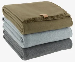 DAGLILJE Plaider|Fleeceplaid 130x170 mørkegrå Mørkegråmelange