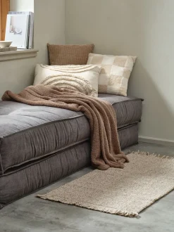 HASSELURT Plaider|Fleeceplaid 130x170 mørk sand Mørksand