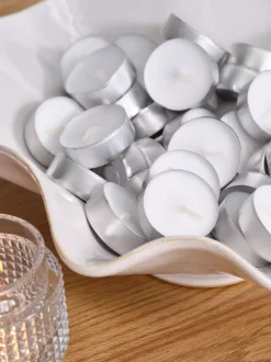 REGNER Lys Og Servietter|Lys Og Servietter|Fyrfadslys 50 stk/pk hvid