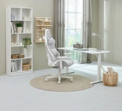 HALBJERG Skriveborde|Gamer-bord 65x135 m/LED hvid