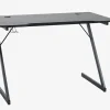 HALSTED Skriveborde|Gamer-bord 60x120 m/kop- og hovedtelefonholder sort