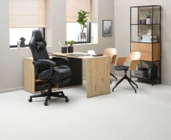 HALLUM Gamer Stole|Gamer-stol med benstøtte sort kunstlæder