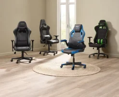 LAMBJERG Gamer Stole|Gamer-stol sort mesh/grøn