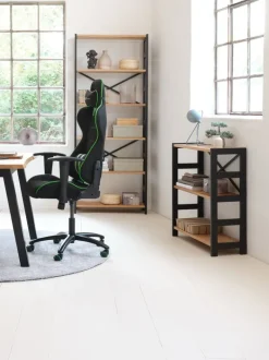 LAMBJERG Gamer Stole|Gamer-stol sort mesh/grøn