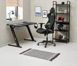 LAMBJERG Gamer Stole|Gamer-stol sort mesh/grøn