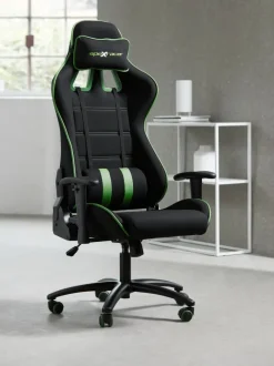 LAMBJERG Gamer Stole|Gamer-stol sort mesh/grøn