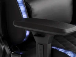 RANUM Gamer Stole|Gamer-stol med LED sort kunstlæder/sort