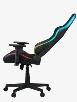 RANUM Gamer Stole|Gamer-stol med LED sort kunstlæder/sort