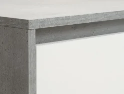 BILLUND Garderobeskabe Med Skydedøre|Garderobeskabe Med Skydedøre|Garderobeskab 119x193 hvid/beton Hvid+Beton