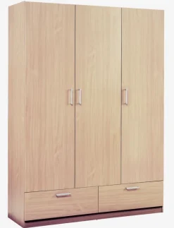 ELLESTED Garderobeskabe Med Skydedøre|Garderobeskabe Med Skydedøre|Garderobeskab 144x200 3 låger 2 skuffer efarve Eg