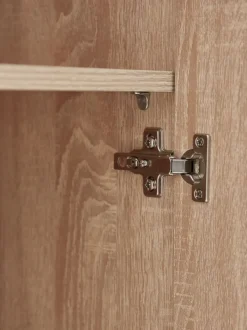 FANDRUP Garderobeskabe Med Skydedøre|Garderobeskabe Med Skydedøre|Garderobeskab 50x176 1 låge lys egefarve Lyseg