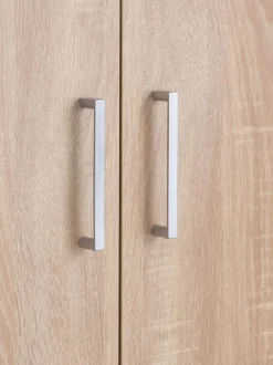 FANDRUP Garderobeskabe Med Skydedøre|Garderobeskabe Med Skydedøre|Garderobeskab 97x176 2 låger 3 skuffer lys egefarve Lyseg