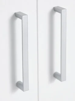 FANDRUP Garderobeskabe Med Skydedøre|Garderobeskabe Med Skydedøre|Garderobeskab 97x176 2 låger 3 skuffer Hvid