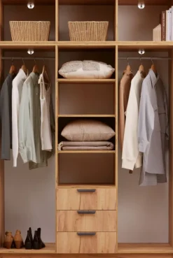 JENSLEV Garderobeskabe Med Skydedøre|Garderobeskabe Med Skydedøre|Garderobeskab 144x176 eg