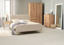 LIMFJORDEN Garderobeskabe Med Skydedøre|Garderobeskabe Med Skydedøre|Garderobeskab 120x200 kombi naturlig efarve Eg