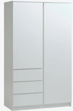 LIMFJORDEN Garderobeskabe Med Skydedøre|Garderobeskabe Med Skydedøre|Garderobeskab 120x200 kombi Hvid