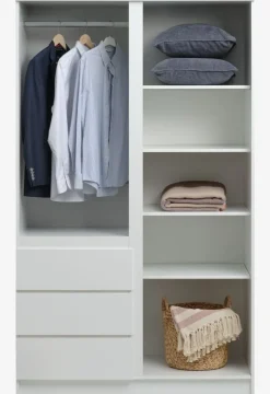 LIMFJORDEN Garderobeskabe Med Skydedøre|Garderobeskabe Med Skydedøre|Garderobeskab 120x200 kombi Hvid