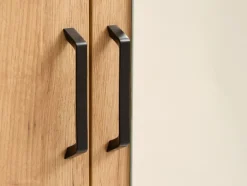 LINTRUP Garderobeskabe Med Skydedøre|Garderobeskabe Med Skydedøre|Garderobeskab 157x220 3 låger egefarve