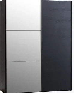 TARP Garderobeskabe Med Skydedøre|Garderobeskabe Med Skydedøre|Garderobeskab 151x201 m/spejl Sort