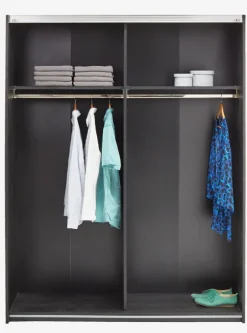 TARP Garderobeskabe Med Skydedøre|Garderobeskabe Med Skydedøre|Garderobeskab 151x201 m/spejl Sort