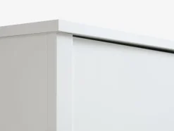 VEDDE Garderobeskabe Med Skydedøre|Garderobeskabe Med Skydedøre|Garderobeskab 220x197 m/spejl Hvid