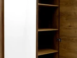 VEDDE Garderobeskabe Med Skydedøre|Garderobeskabe Med Skydedøre|Garderobeskab 220x197 m/spejl vild Eg