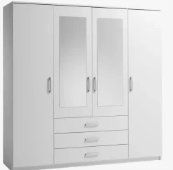 VELLERUP Garderobeskabe Med Skydedøre|Garderobeskabe Med Skydedøre|Garderobeskab 200x200 kombi Hvid