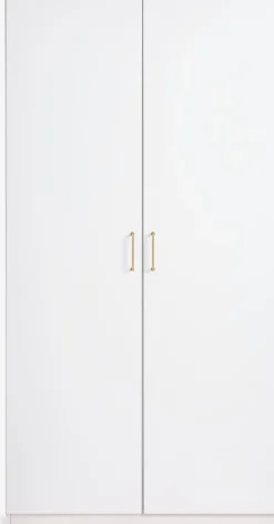 VIBY Garderobeskabe Med Skydedøre|Garderobeskabe Med Skydedøre|Garderobeskab 101x200 2 låger Hvid